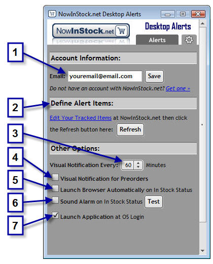 Stock options alerts