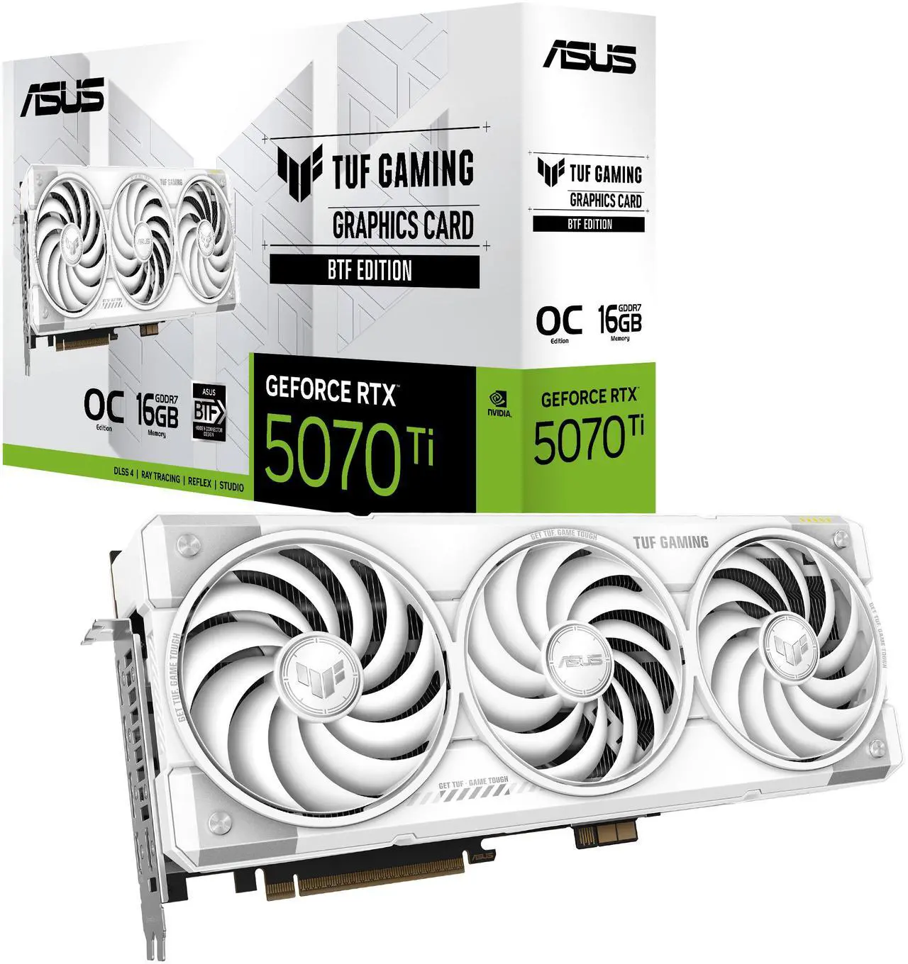 ASUS RTX 5070 Ti TUF GAMING OC BTF WHITE (TUF-RTX5070TI-O16G-BTF-WHITE)