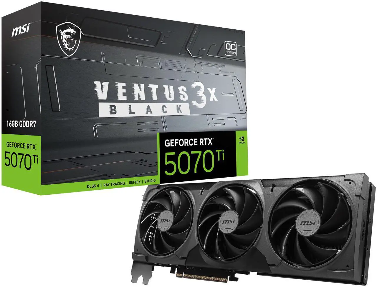 MSI RTX 5070 TI VENTUS 3X OC BLACK 16G (RTX 5070 TI 16G VENTUS 3X OC BLACK)