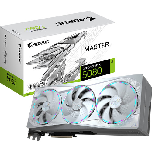 GIGABYTE RTX 5080 AORUS MASTER ICE 16G (GV-N5080AORUSM-ICE-16GD)