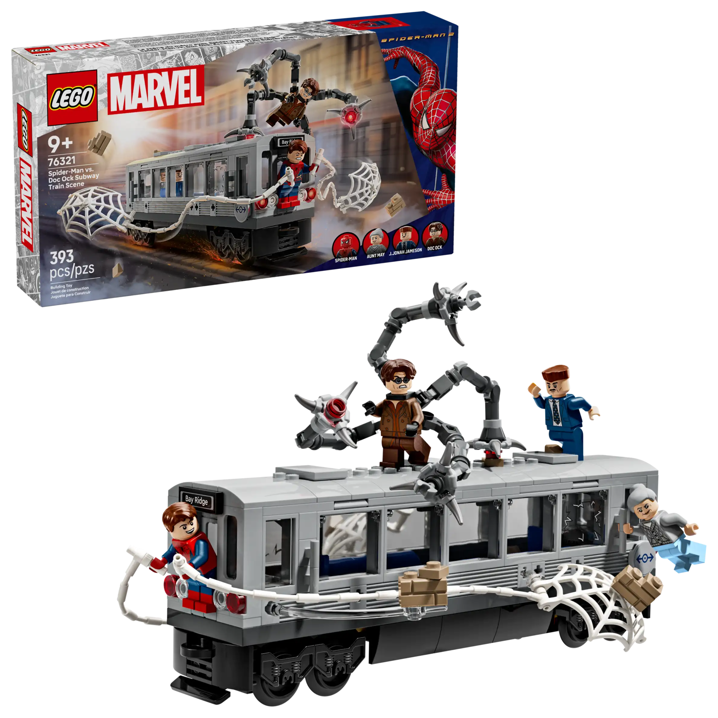 New Spider-Man vs. Doc Ock Subway Train Scene (76321)