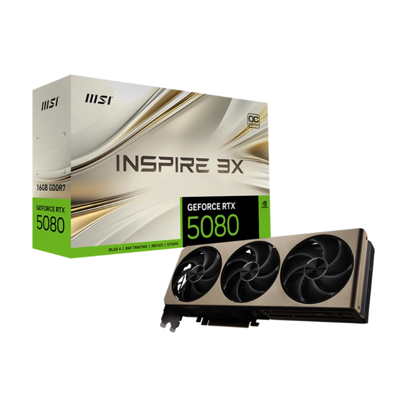 MSI RTX 5080 INSPRIE 3X OC 16G (RTX-5080-16G-INSPRIE-3X-OC)