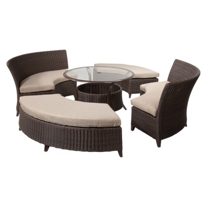 Nowinstock Net News Blog Archive Clearance Patio Furniture At Target - Potter Wicker 5 Piece Round Patio Dining Set